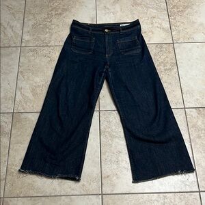 Zara High Waist Wide-Leg Pocket Jeans in Indigo